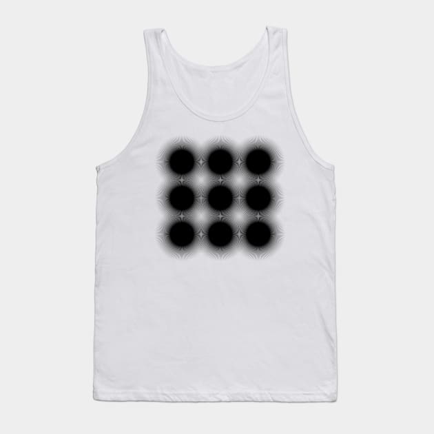 Optical Illusion III Black and White Tank Top by k10artzone